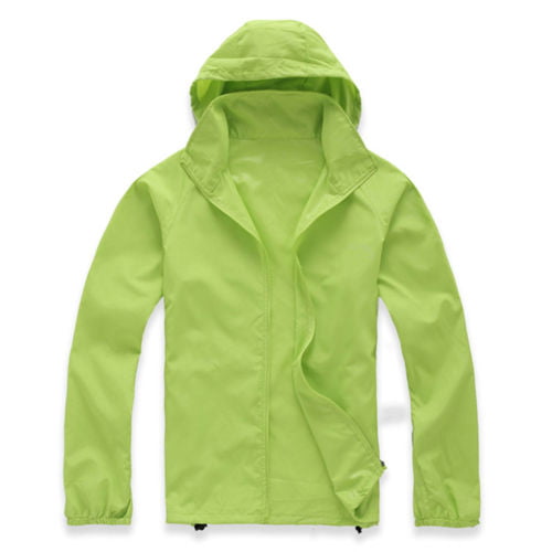 Unisex Waterproof Windproof Jackets Lightweight Hooded Bicycle Rain Coat Tops 